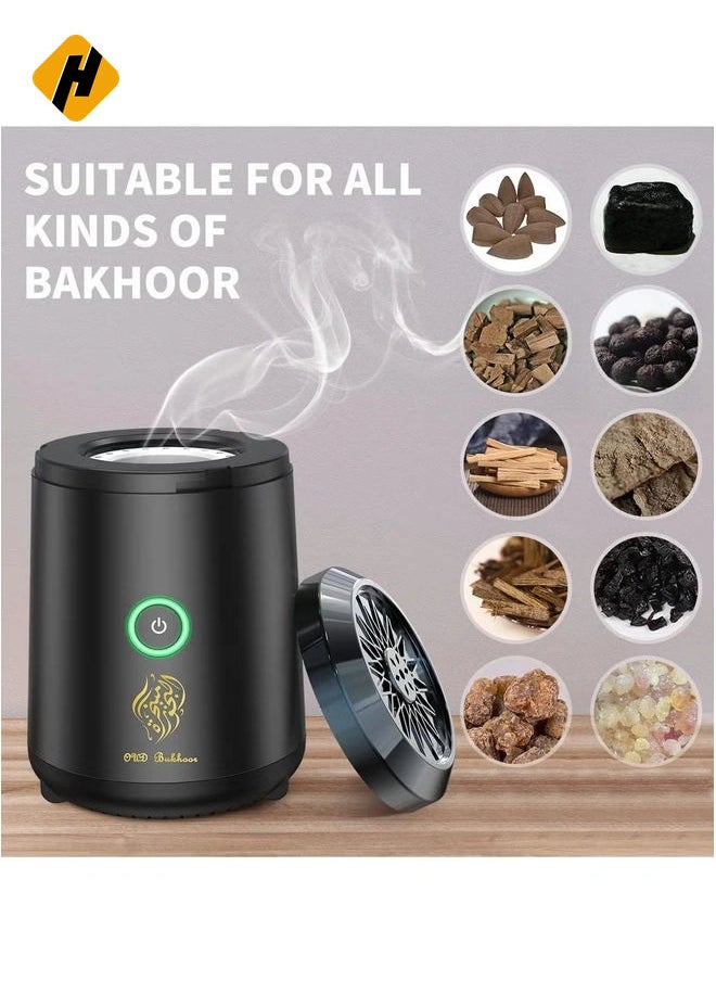 HuHa "Portable Electronic Bakhoor Burner – Mini Incense Burner, Rechargeable USB Aroma Diffuser, Car Incense Burner, Electric Arabic Incense Holder for Home Decoration"  - Image 2