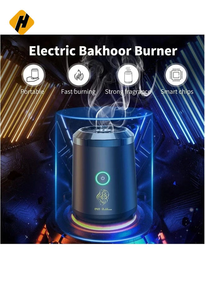 HuHa "Portable Electronic Bakhoor Burner – Mini Incense Burner, Rechargeable USB Aroma Diffuser, Car Incense Burner, Electric Arabic Incense Holder for Home Decoration"  - Image 5
