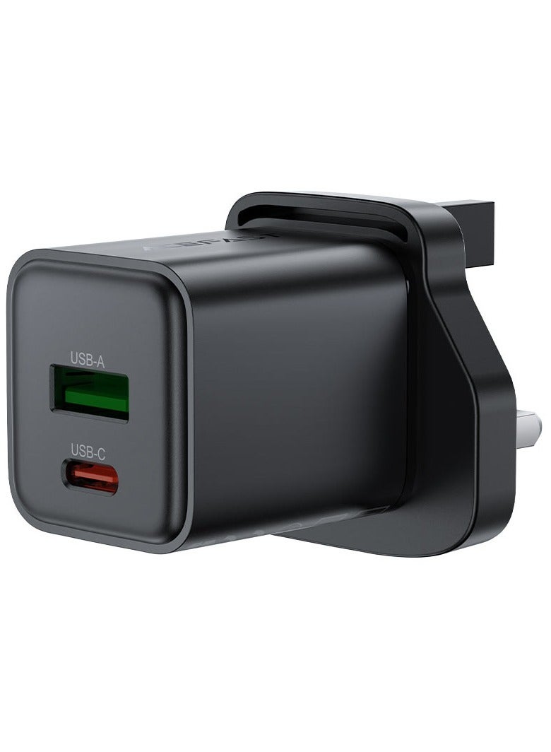 أسيفاست شاحن حائط سريع الشحن A127 PD30W GaN (1xUSB-A + 1xUSB-C) المملكة المتحدة - Image 3