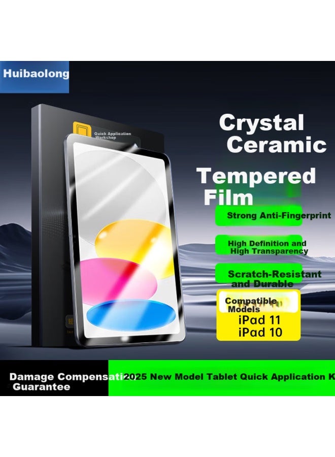 Hboalg Tempered Glass Screen Protector For Ipad 11/10 (/22 Models) 11/10.9-inch Dust-free Full-screen Anti-drop Anti-fingerprint Hd Protective Film