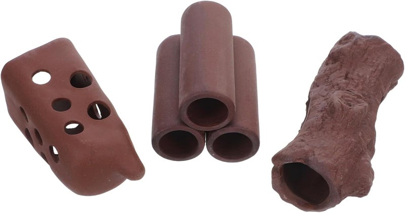 3Pcs Fish Tank Cave Ceramic Betta Hideout Shrimp Shelter for Breeding and Aquascaping Versatile Aquarium Decorations for Fish Shrimp - Image 1