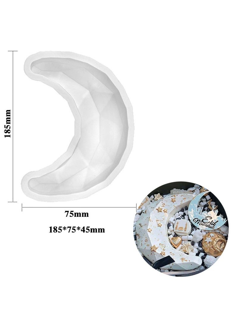 Y&D Moon Shape Silicone Cake Mold For Ramadan 