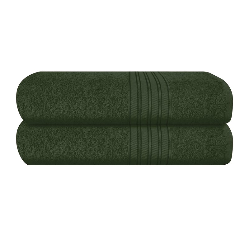 Boutiquo 100 ٪ Cotton 2 Pack Pack Pمن مجموعة 28 × 55 مناشف الحمام الكبيرة الصديقة للبيئة مضغوطة سريعة الوزن ونشفة حمام ناع - Image 1