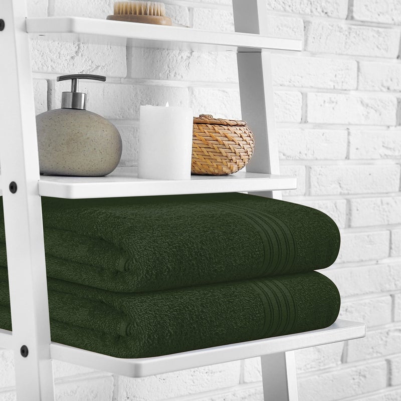 Boutiquo 100 ٪ Cotton 2 Pack Pack Pمن مجموعة 28 × 55 مناشف الحمام الكبيرة الصديقة للبيئة مضغوطة سريعة الوزن ونشفة حمام ناع - Image 3