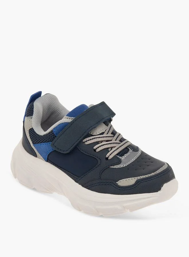 LBL by Shoexpress Boys Panelled Sneakers with Hook and Loop Closure