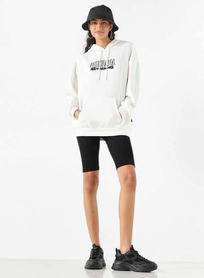 SP Characters Nirvana Graphic Print Hoodie with Kangaroo Pocket - Image 2