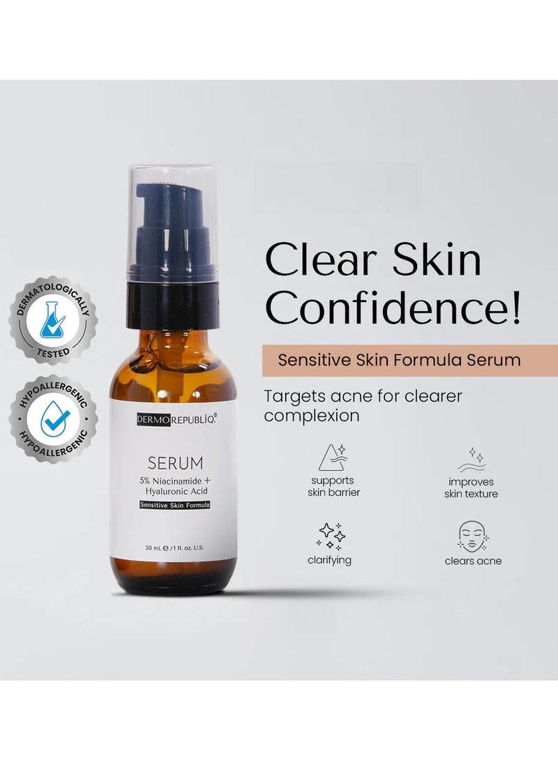 سيروم ديرموريبوبليك 5% نياسيناميد وحمض الهيالورونيك للبشرة الحساسة - 30 مل