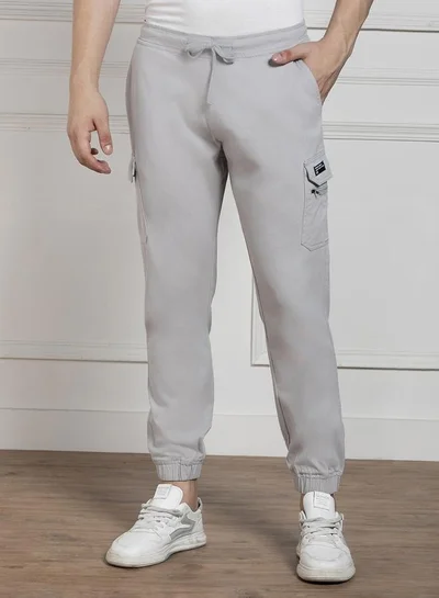 Dennis Lingo Men’s Relaxed Fit Light Grey Cargo Trousers – Casual and Versatile