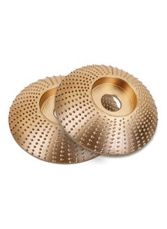 NIBEMINENT 2-Piece Abrasive Grinding Rotary Disc Set Gold 15cm  - Image 2
