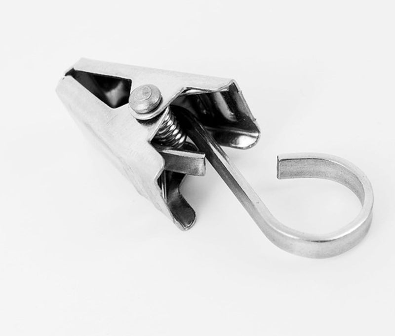 BIHRTC Pack of 50 Curtain Clips Thickening Stainless Steel with Hooks Lights Hanger Small Metal Wire Holder for Shower Home Decoration Photos Picture Arts Crafts Display Outdoor Activities Supplies - Image 3