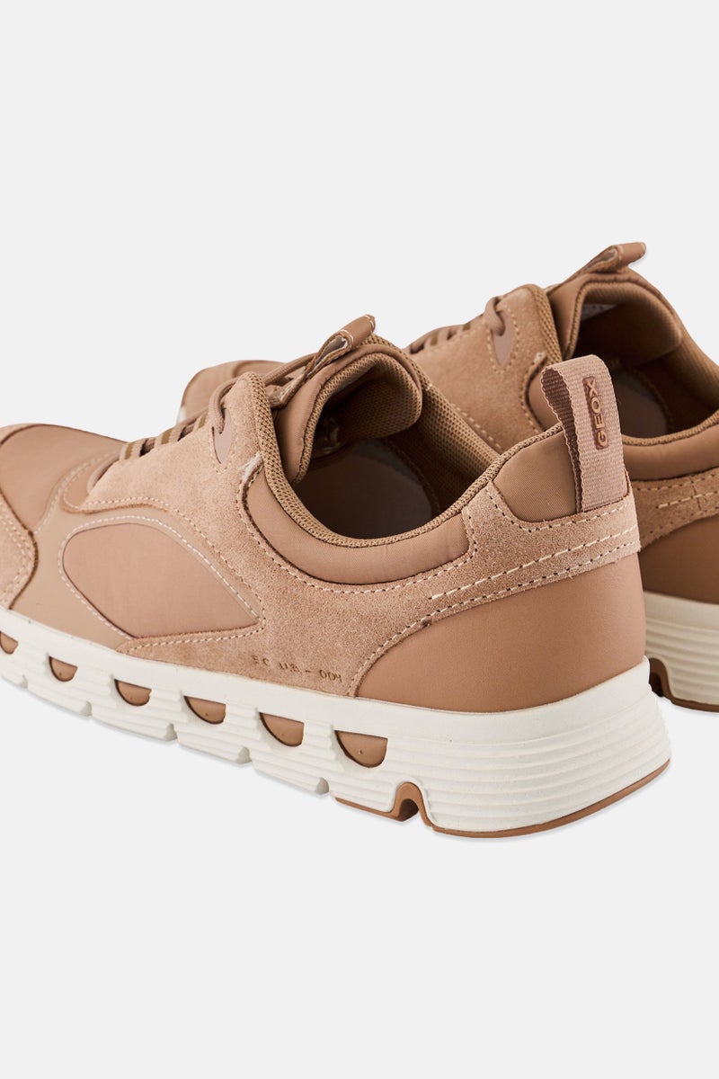 GEOX Women Spherica Ecub Lace Up Casual Shoes, Tan - Image 2