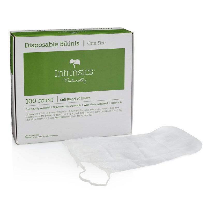 Intrinsics Disposable White Bikinis Universal Size  100 Count