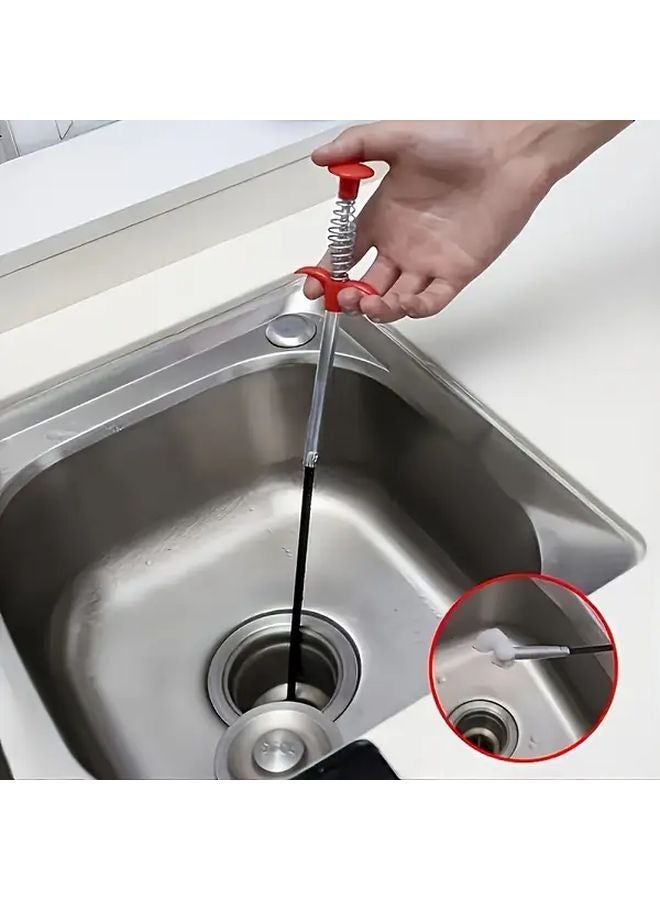 23.62 Inch Drainage Tool Flexible Sewer Pipe Cleaner For Toilet Sink And Household Use - Image 1