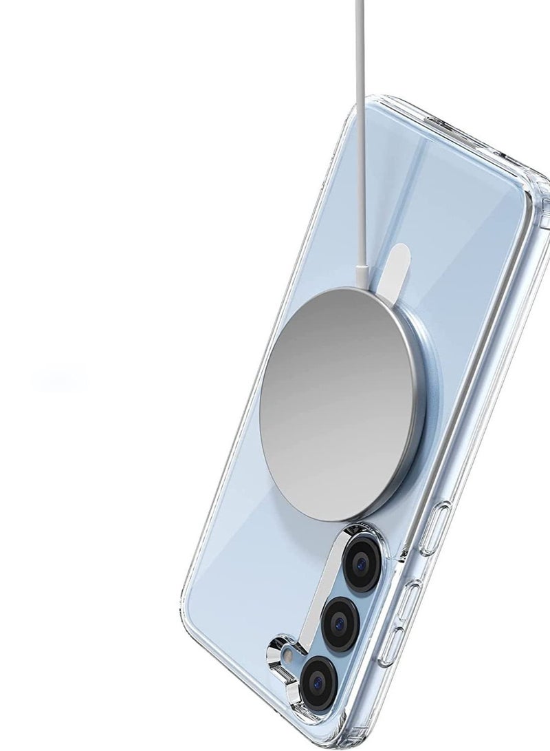 Magnetic Clear Case Compatible for Samsung Galaxy S23 Compatible with Mag-safe Charging Slim Fit Protective Phone Case Shockproof Soft Silicone TPU Bumper & Anti-Yellow  - Image 2