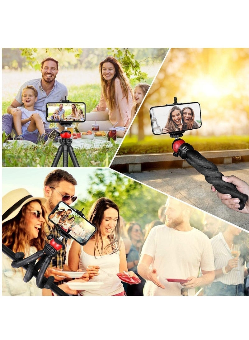 Flexible Tripod，12 Inch Phone Tripod for iPhone and Android Phone, Action Camera Tripod for GoPro Canon Nikon DSLR - Image 4