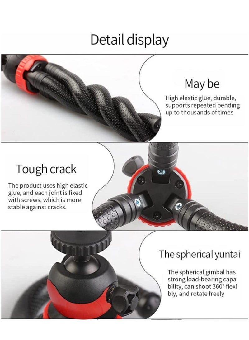 Flexible Tripod，12 Inch Phone Tripod for iPhone and Android Phone, Action Camera Tripod for GoPro Canon Nikon DSLR - Image 3