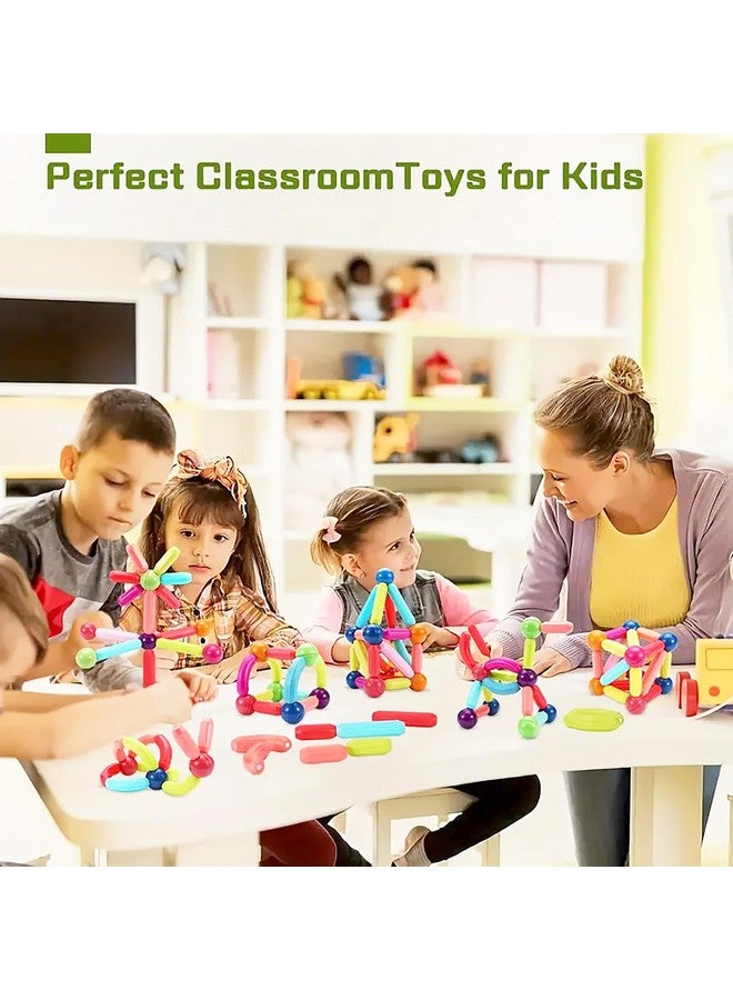 VGRASSP Magnetic Stick Building Blocks Set for Kids - Creative STEM Toy for Boys and Girls with Strong Magnets, Vibrant Colors, Safe & Durable Design, Ideal for Ages 3+ (100 Pcs Set) - Image 5
