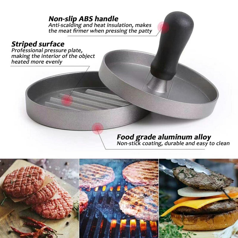Burger Press 100 Patty Papers Set-Non-Stick Hamburger Press Patty Maker Mold for BBQ Barbecue Kitchen Grilling BPA Free - Image 3