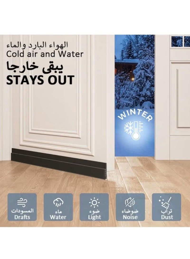 BIG MAX Door Draft Stopper, 100 cm Length Under Door Seal, Door Sweep for Exterior & Interior Doors, Door Bottom Draft Blocker Dust and Noise Insulation - Image 5