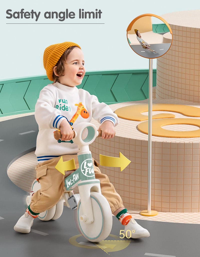 LOL-FUN Tricycle for Toddlers 1-3 Years Old Boys Girls Toy, 4 in 1 Baby Balance Bike for 1 2 Year Old Gift, Kids Bicycle with Easy Assembly Removable Pedal - Image 3