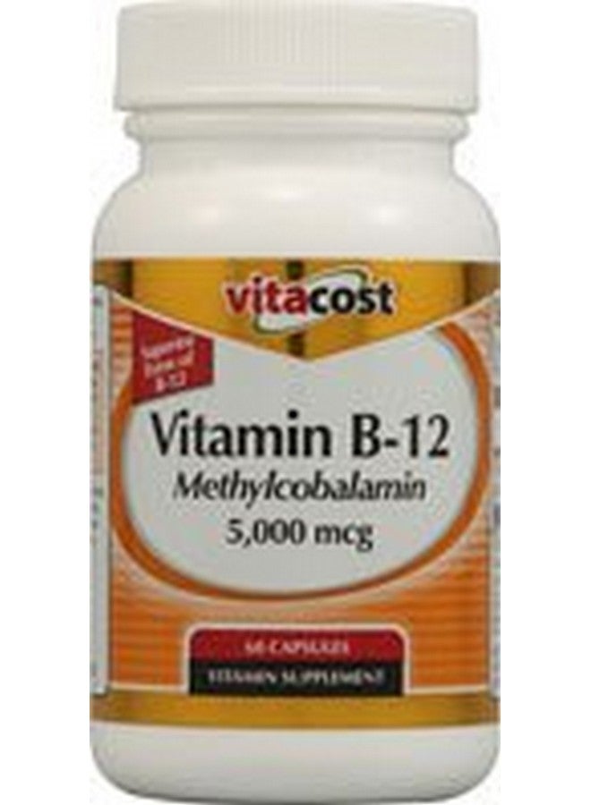 Vitacost Brand Vitacost Vitamin B-12 Methylcobalamin - 5000 mcg - 60 Capsules