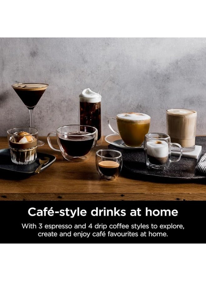 Ninja Luxe Premier  3-in-1 Coffee Maker with Grinder and Frother for Latte, Cappuccino, Cold Brew & Espresso, Easy to Use, 4 Presets for Frothing, 2 Years Warranty 2 L 1650 W ES601UK Silver - Image 2