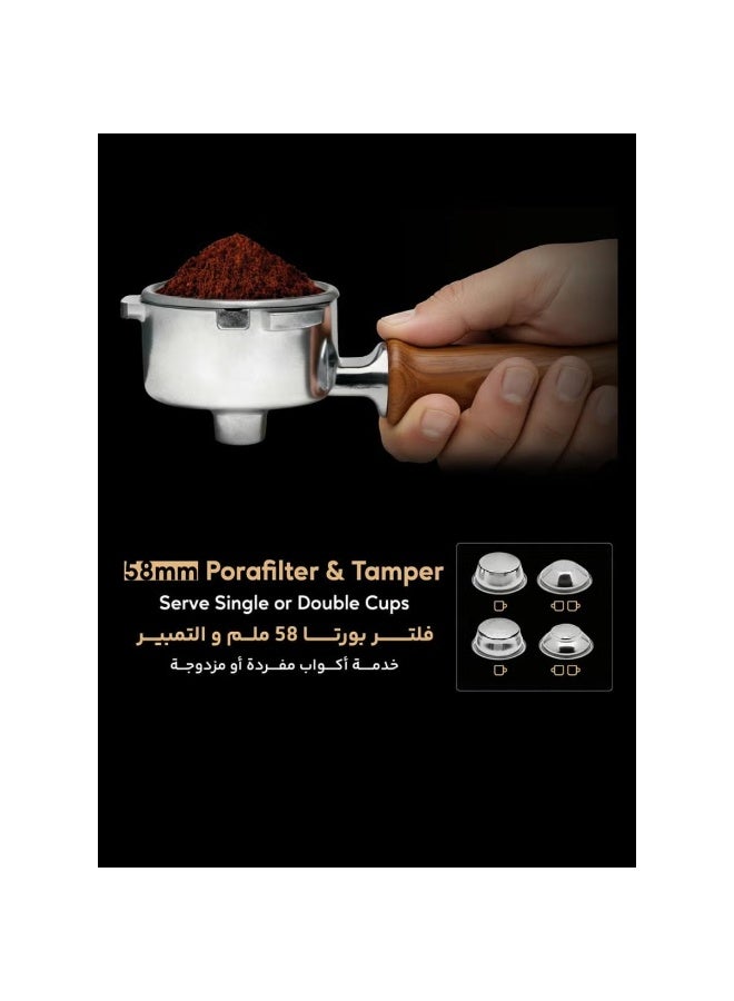 ليبرسو ماكينة قهوة إسبريسو تجارية من LePresso Espresso Eccellenza بضغط 10 بار وتحكم بدون لمس. - Image 3