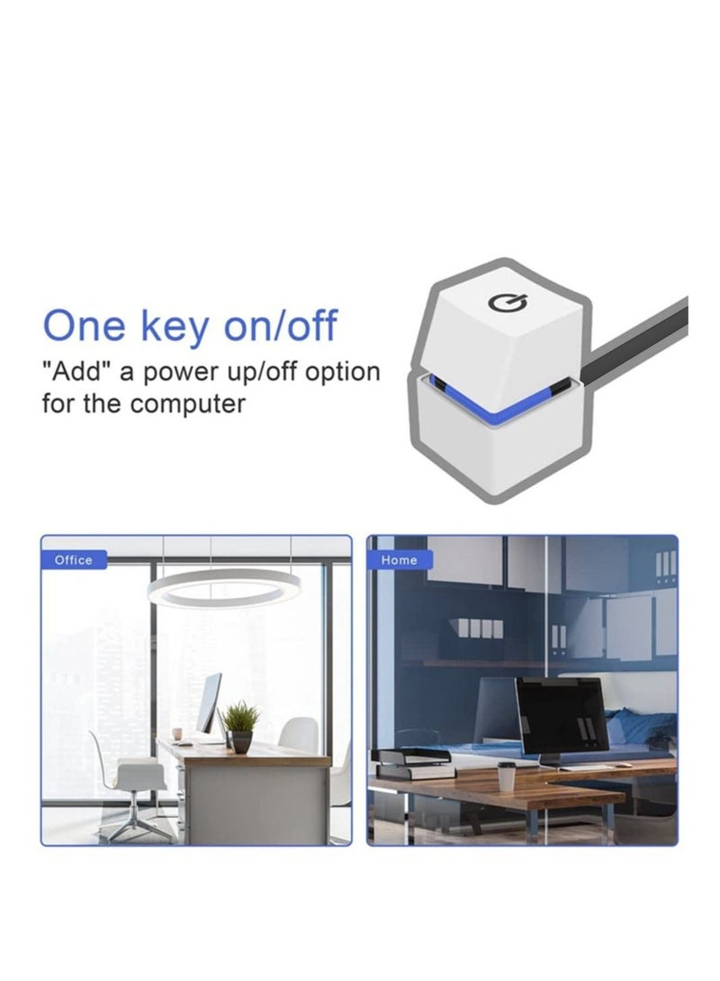 Computer Desktop Switch 2M Portable LED Lights Computer Desktop Switch PC External Start On Off on Extension Cable RGB Light - Image 3