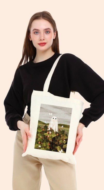 Bagand Strawberry Fields Raw Cloth Bag Strawberry  - Image 1