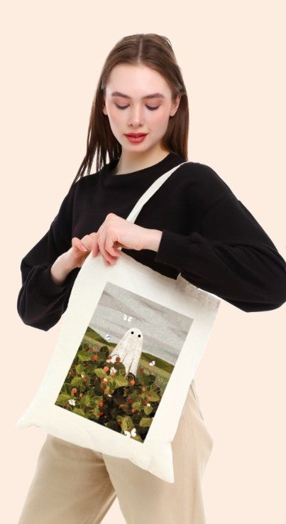 Bagand Strawberry Fields Raw Cloth Bag Strawberry  - Image 3