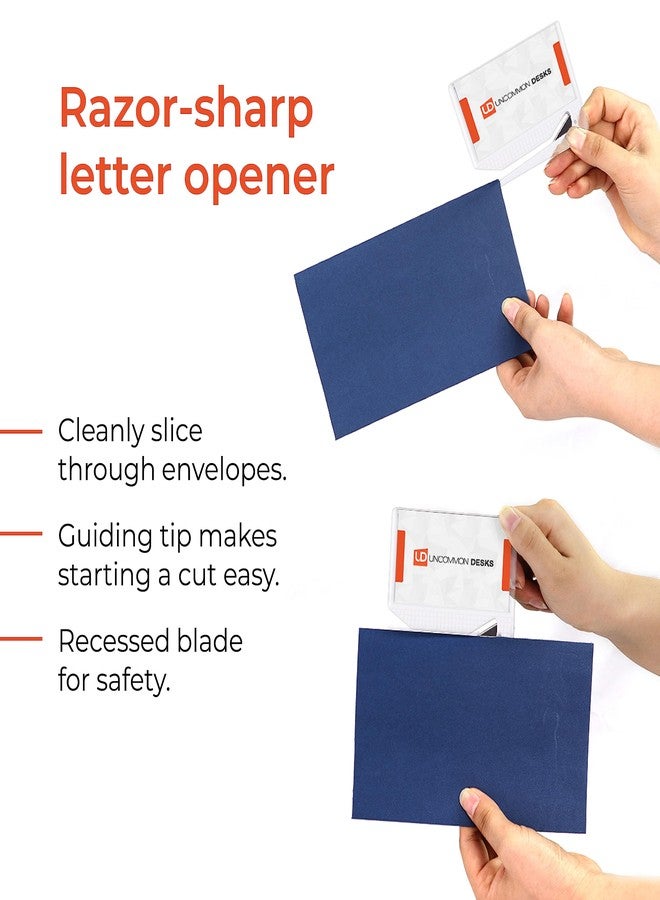 Uncommon Desks Business Card Letter Openers - (25 Pack) (Clear) Professional Letter Openers with Business Card Insert, Perfect Promotional Item for Business - Image 5