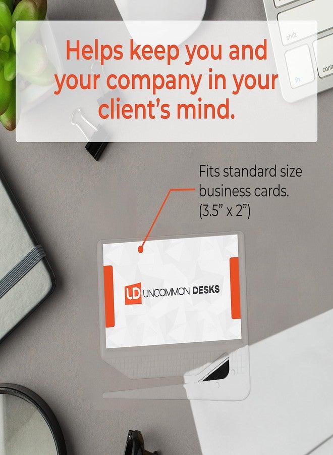 Uncommon Desks Business Card Letter Openers - (25 Pack) (Clear) Professional Letter Openers with Business Card Insert, Perfect Promotional Item for Business - Image 4