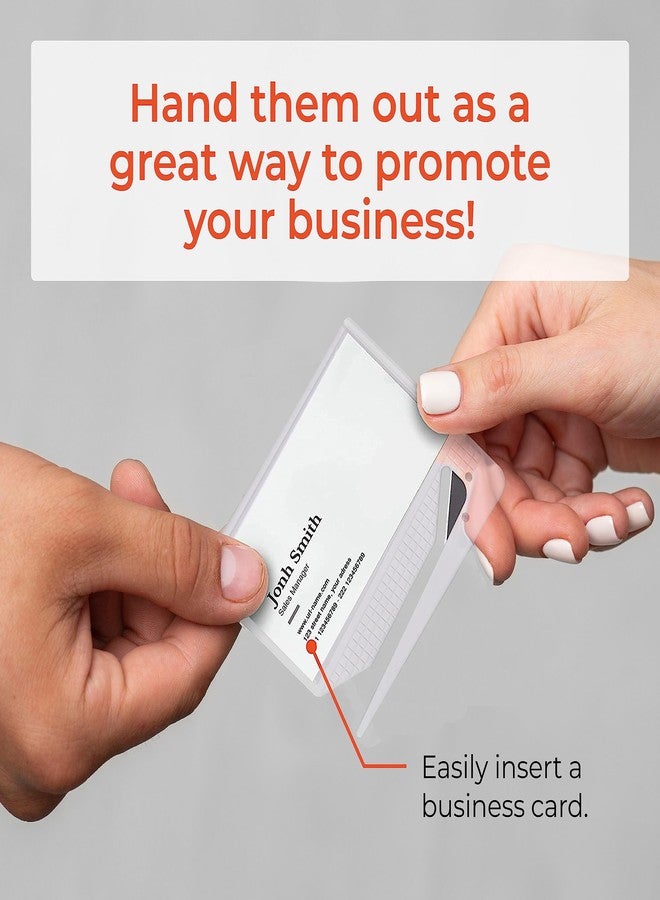 Uncommon Desks Business Card Letter Openers - (25 Pack) (Clear) Professional Letter Openers with Business Card Insert, Perfect Promotional Item for Business - Image 3