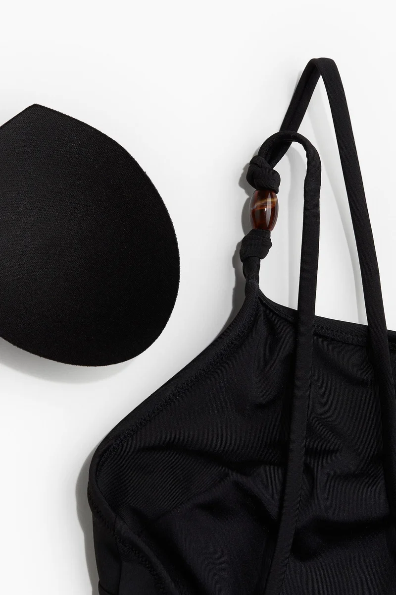 اتش اند ام ملابس سباحة بقوالب مبطنة وبساق عالية