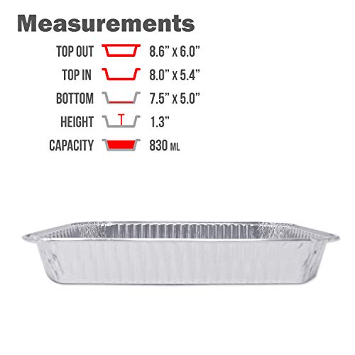 Fig & Leaf (35 Pack) Weber Grills Compatible 6415 Drip Pans l Size 7.5” x 5” x 1.7" l Aluminum Foil l 32 Gauge l Fit for Weber Q Grills, Spirit Gas Grills, Genesis and Genesis II LX 200 300 Series - Image 3