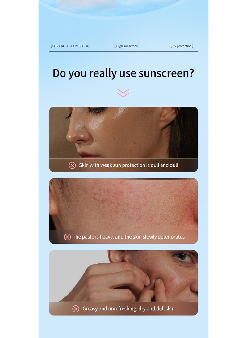 FORMBO Sunscreen refreshing non-greasy face isolation UV protection hydrating light and portable 50g - Image 4