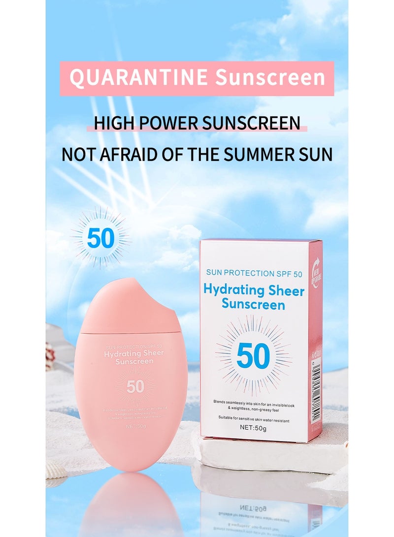 FORMBO Sunscreen refreshing non-greasy face isolation UV protection hydrating light and portable 50g - Image 3
