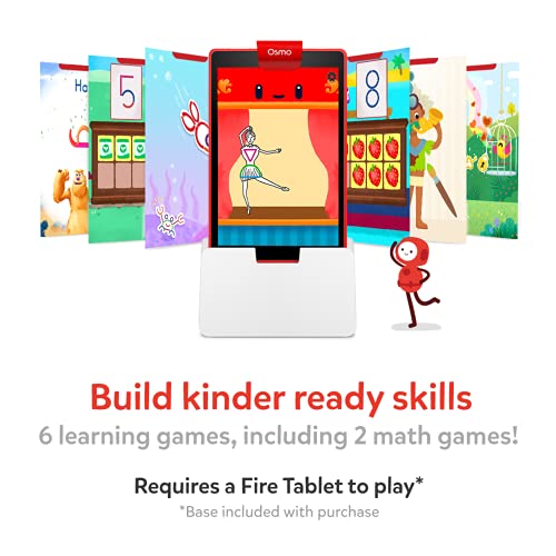 Osmo Little Genius Starter Kit for Fire Tablet  Early Math Adventure  6 Educational GamesCounting Shapes  PhonicsSTEM GiftsAges 3 4 5Tablet Base Included - Image 5