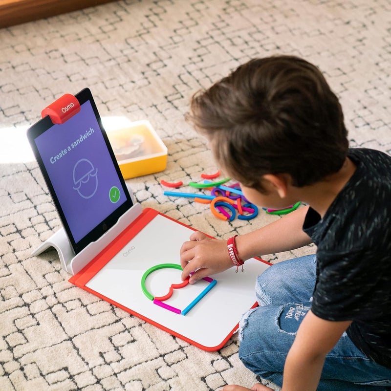 Osmo Little Genius Starter Kit for Fire Tablet  Early Math Adventure  6 Educational GamesCounting Shapes  PhonicsSTEM GiftsAges 3 4 5Tablet Base Included - Image 3
