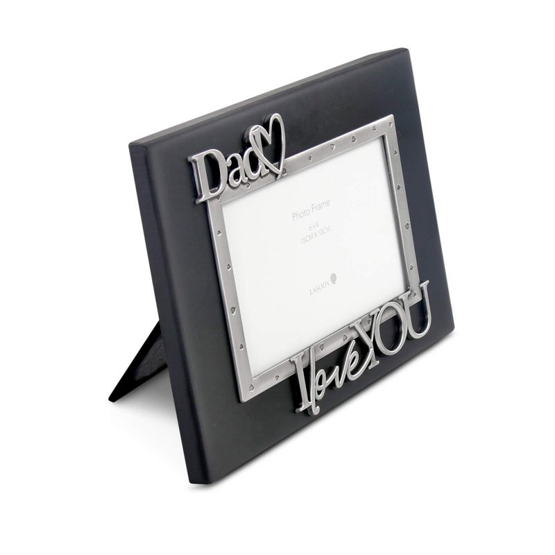 LASODY ""Dad I Love You Expressions Sentiment Picture Frame  4x6 inch  Black  Photo Gift for Papa  Grandpa  Family  Display on Tabletop  Desk - Image 3