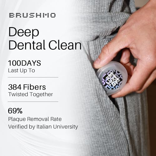 Brushmo Black Floss (BBFloss) - Expanding Floss, Gum-Friendly Soothing Mint Dental Floss, Natural Vegan Wax to Remove Plaque from Teeth, Dentist Designed PTFE & PFAS Free Oral Care, 2 Spools, 110 yd - Image 3