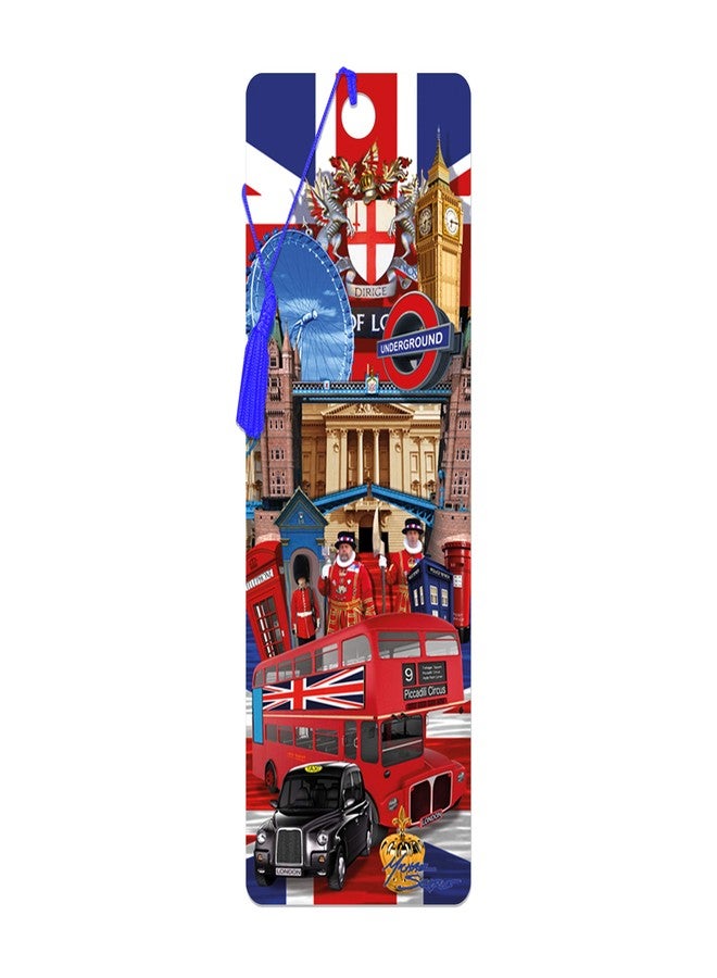 3D LiveLife Bookmark - Visit to London from Deluxebase. Cute Lenticular City Page Marker. British Themed Accessories for Book Lovers. Small Gifts for Men, Women, Writers and Teachers. - Image 1