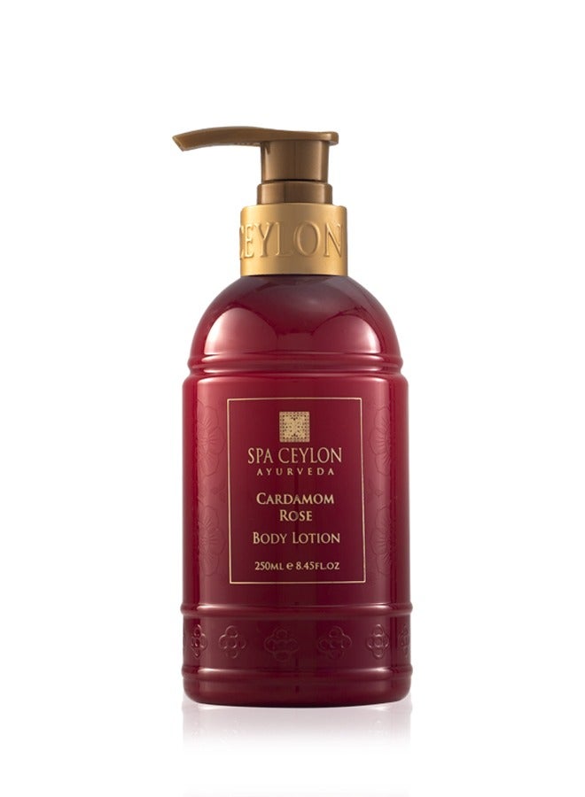 spa ceylon Cardamom Rose Body Lotion | Revitalizing Body Cream with Coconut | Almond & Himalayan Rose | Hydrating & Soothing for All Skin Types | 250ml