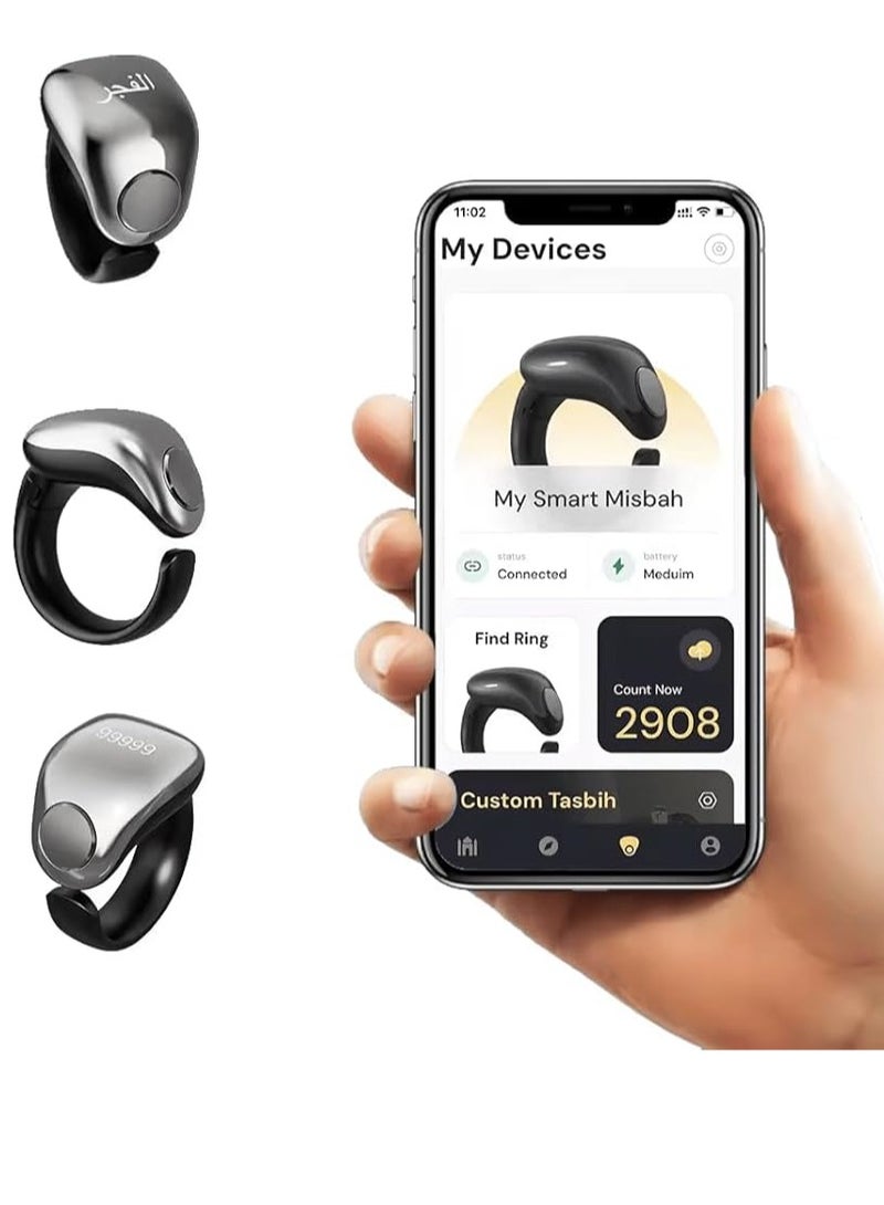 Rings Tasbih Counter Tasbih Zikr Rings APP Support Waterproof Tasbih Counter Interchangeable Rings 18/20 mm - Image 2