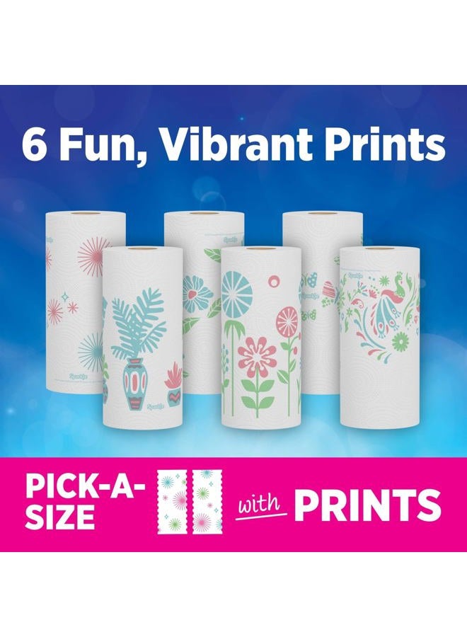 Sparkle Pick-A-Size Paper Towels, Spirited Prints, 6 Double Rolls = 12 Regular Rolls, Everyday Value Paper Towel With Full And Half Sheets - Image 5