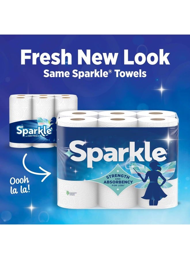 Sparkle Pick-A-Size Paper Towels, Spirited Prints, 6 Double Rolls = 12 Regular Rolls, Everyday Value Paper Towel With Full And Half Sheets - Image 4
