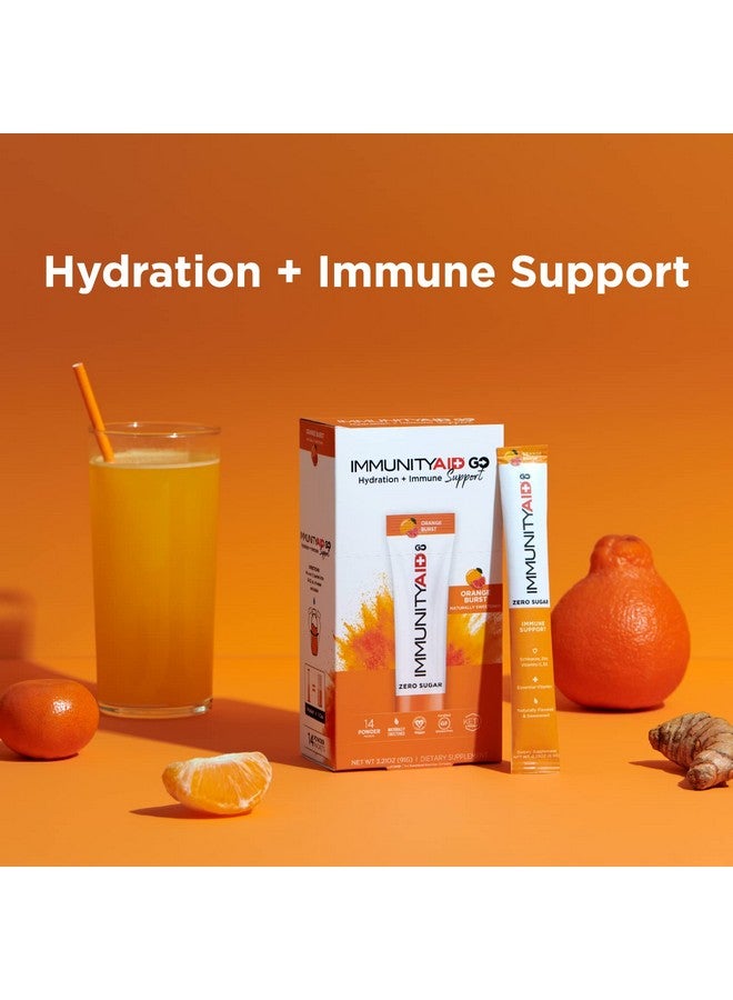 لايف ايد عبوة LIFEAID IMMUNITYAID GO! Zero Sugar Immunity + Hydration Packet، فيتامين سي، إشنسا، زنك، جذر استراغالوس، مناسب لنظام الكيتو، نباتي وخالي من الجلوتين، 5 سعرات حرارية، محلى بشكل طبيعي، بدون كافيين، عبوة من 14 قطعة - Image 4