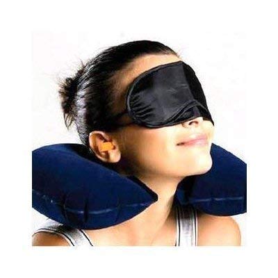 Amfs Store Velvet Neck Pillow with Eye Mask Ear Buds 3 in 1 Combo Pack Multicolored Pack of 2 - Image 2