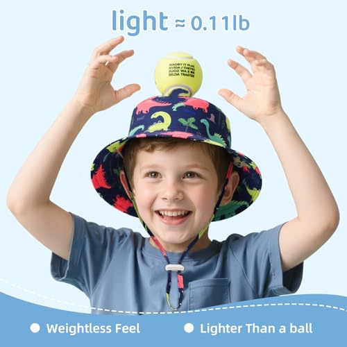 Komorebi Baby Sun Hat UPF 50+ Sun Protective Toddler Bucket Hat Summer Kids Beach Hats Wide Brim Outdoor Play Hat for Boys Girls Navy Dinosaur 2-4T - Image 5