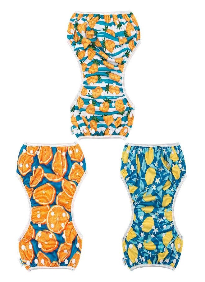 babygoal - Babygoal Baby & Toddler Swim Diapers, Reusable Adjustable Washable One Size Fits 6M-3T Boy & Girl Gifts and Swimming Lessons 3 Pack 3ZSD03 - Image 1